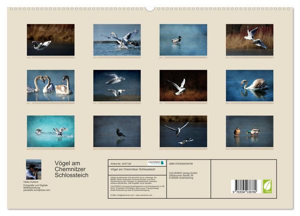 Produktbild: V&ouml;gel am Chemnitzer Schlossteich (hochwertiger Premium Wandkalender 2027 DIN A2 quer), Kunstdruck in Hochglanz