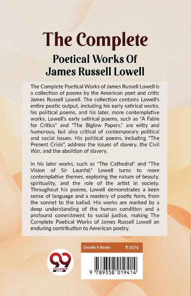 Produktbild: The Complete Poetical Works Of James Russell Lowell