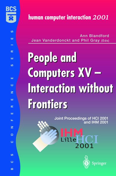 Produktbild: People and Computers XV &mdash; Interaction without Frontiers