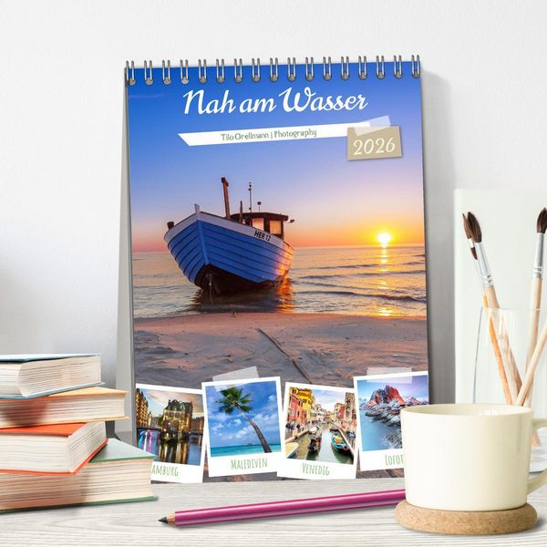 Produktbild: Nah am Wasser (Tischkalender 2026 DIN A5 hoch), CALVENDO Monatskalender