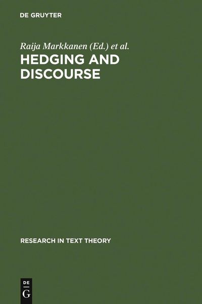 Produktbild: Hedging and Discourse