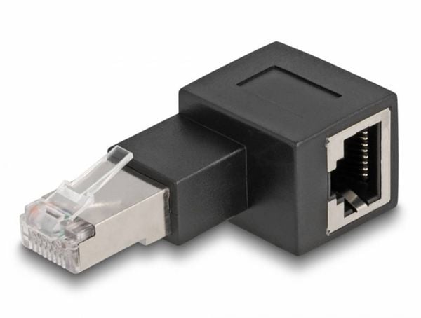 Produktbild: Delock RJ45 Netzwerk Adapter [1x RJ45-Stecker - 1x RJ45-Buchse] Schwarz