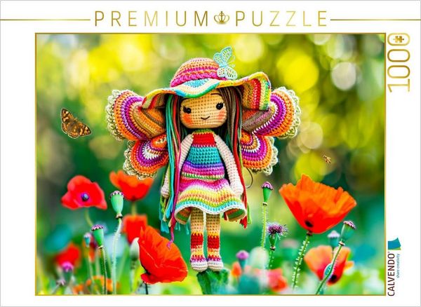 CALVENDO Puzzle Elfe im Mohnfeld | 1000 Teile Lege-Größe 64x48cm Foto-Puzzle für glückliche Stunden
