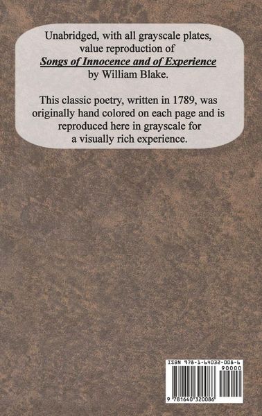 Produktbild: Songs of Innocence and Songs of Experience (Unabridged with all Grayscale Plates)