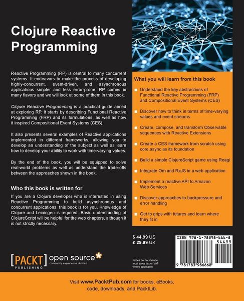 Produktbild: Clojure Reactive Programming