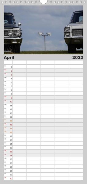 Produktbild: The art of mobility - Auto-Tr&auml;ume in Chrom - Familienplaner hoch (Wandkalender 2022 , 21 cm x 45 cm, hoch)