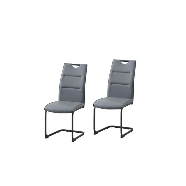 Produktbild: HTI-Living Schwingstuhl DannyP PU Grau 2er Set Schwingstuhl DannyP PU Grau 2er Set