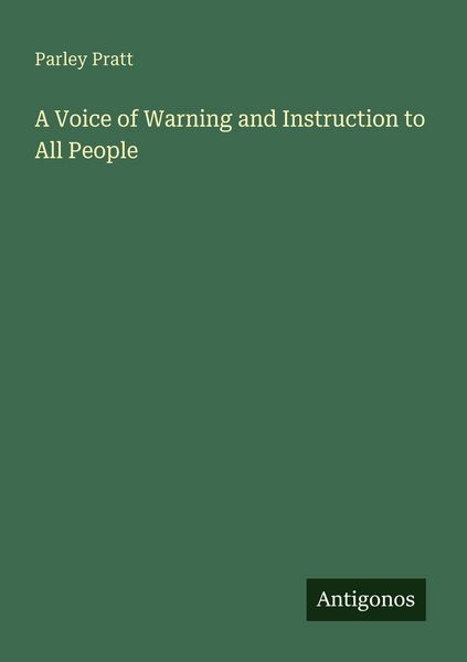 Produktbild: A Voice of Warning and Instruction to All People