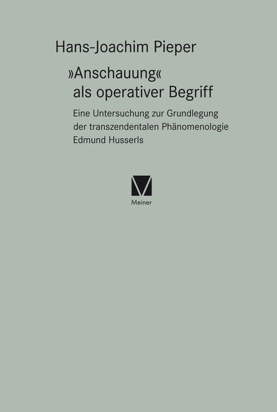Produktbild: »Anschauung« als operativer Begriff