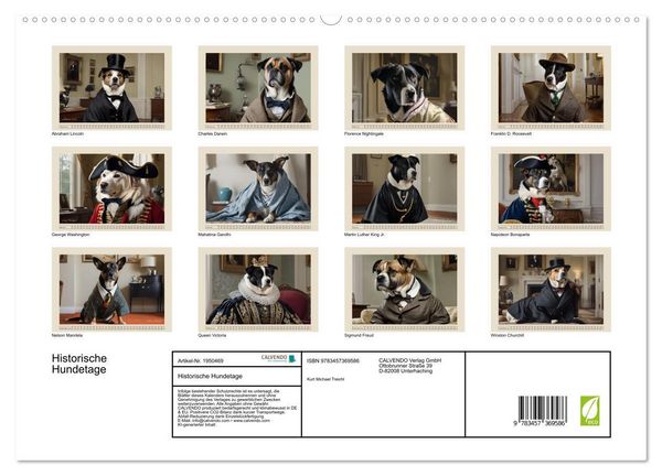 Produktbild: Historische Hundetage (hochwertiger Premium Wandkalender 2026 DIN A2 quer), Kunstdruck in Hochglanz