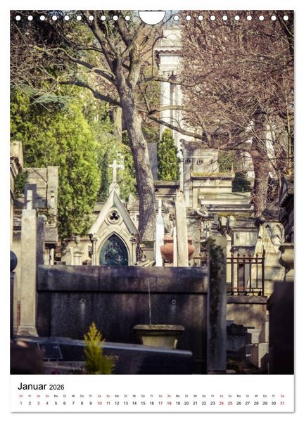Produktbild: Le Cimeti&egrave;re du P&egrave;re-Lachaise in Paris (Wandkalender 2026 DIN A4 hoch), CALVENDO Monatskalender