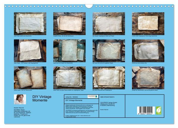 Produktbild: DIY Vintage Momente (Wandkalender 2026 DIN A3 quer), CALVENDO Monatskalender
