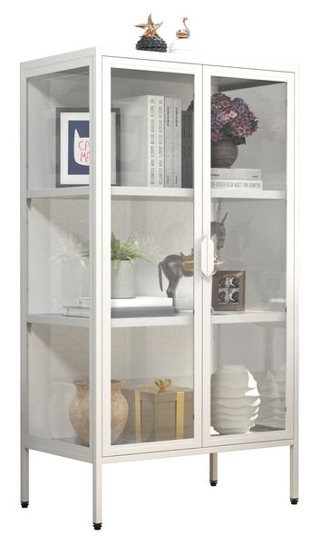 Produktbild: Stahl Glas Standvitrine Vitrine Schaukasten FlokaM