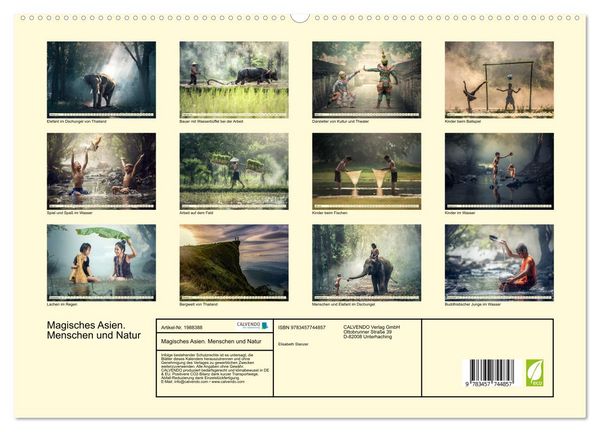 Produktbild: Magisches Asien. Menschen und Natur (hochwertiger Premium Wandkalender 2026 DIN A2 quer), Kunstdruck in Hochglanz