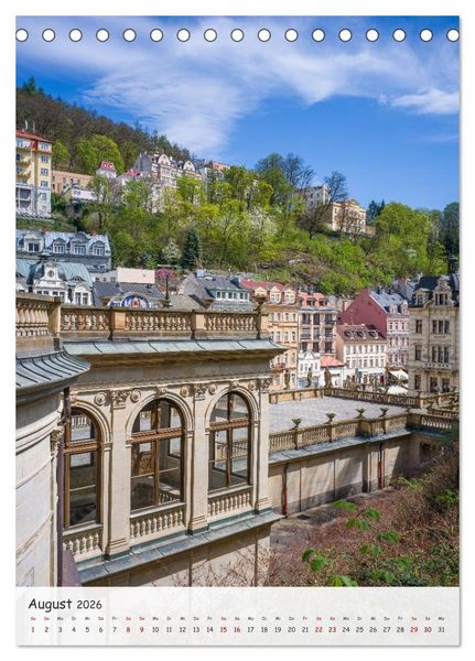 Produktbild: Karlsbad / Karlovy Vary - Heilbad im Westb&ouml;hmischen B&auml;derdreieck (Tischkalender 2026 DIN A5 hoch), CALVENDO Monatskalender