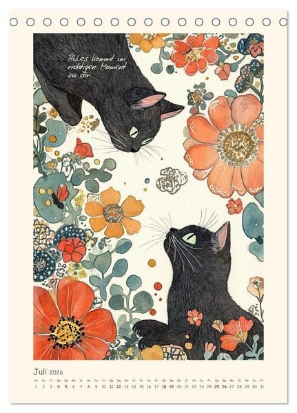Produktbild: Liebenswerte Tierillustrationen (Tischkalender 2026 DIN A5 hoch), CALVENDO Monatskalender