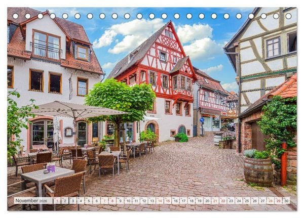Produktbild: Michelstadt Impressionen (Tischkalender 2026 DIN A5 quer), CALVENDO Monatskalender