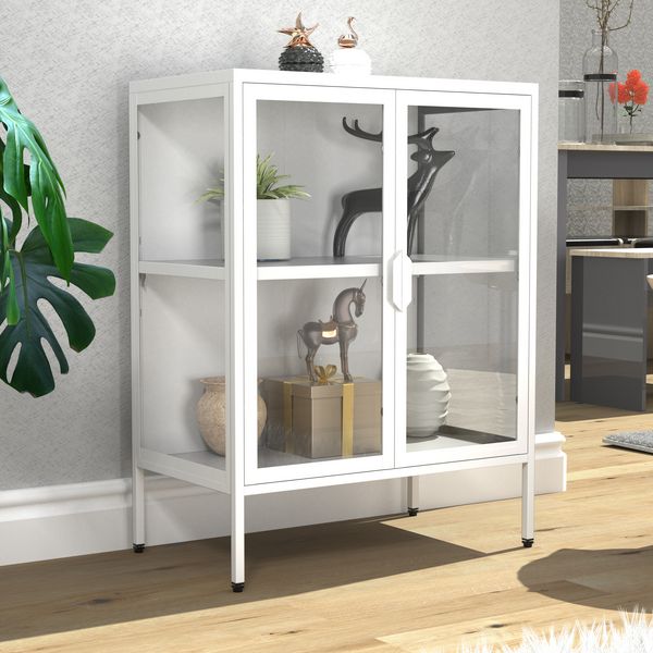 Produktbild: Stahl Glas Standvitrine Vitrine Schaukasten FlokaS