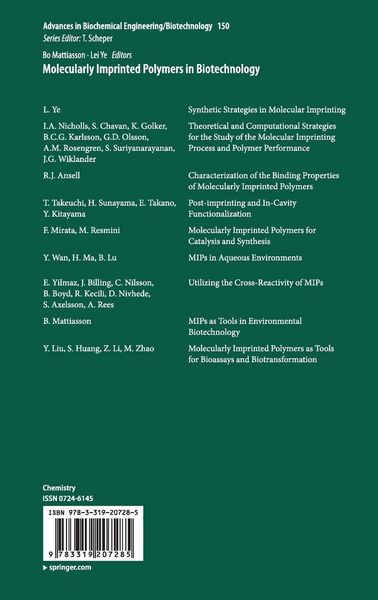 Produktbild: Molecularly Imprinted Polymers in Biotechnology
