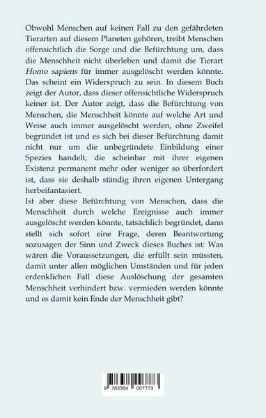 Produktbild: Das &Uuml;berleben der Menschheit