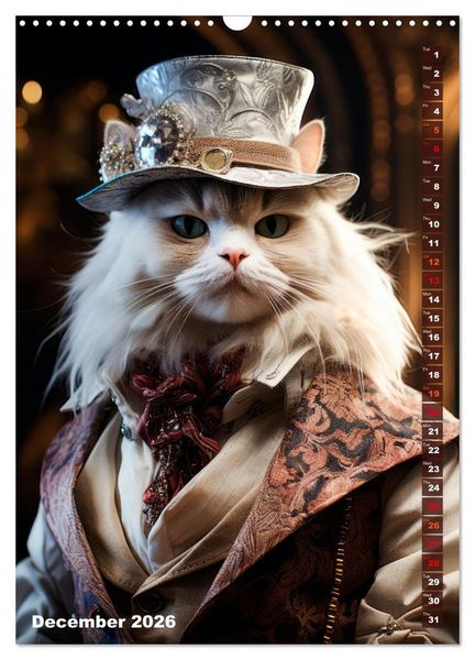 Produktbild: Stylish cats (Wall Calendar 2026 DIN A3 portrait), CALVENDO 12 Month Wall Calendar
