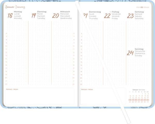 Produktbild: Lady Journal Grande Deluxe Hellblau 2027