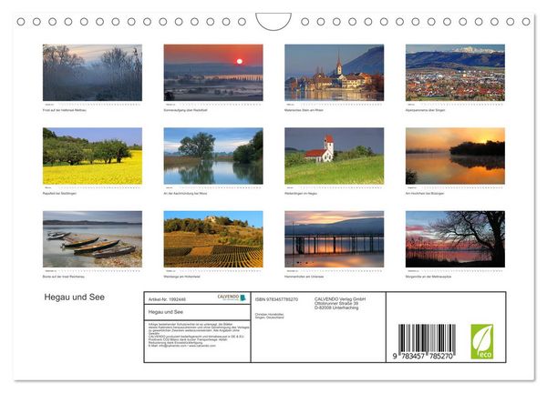 Produktbild: Hegau und See (Wandkalender 2026 DIN A4 quer), CALVENDO Monatskalender