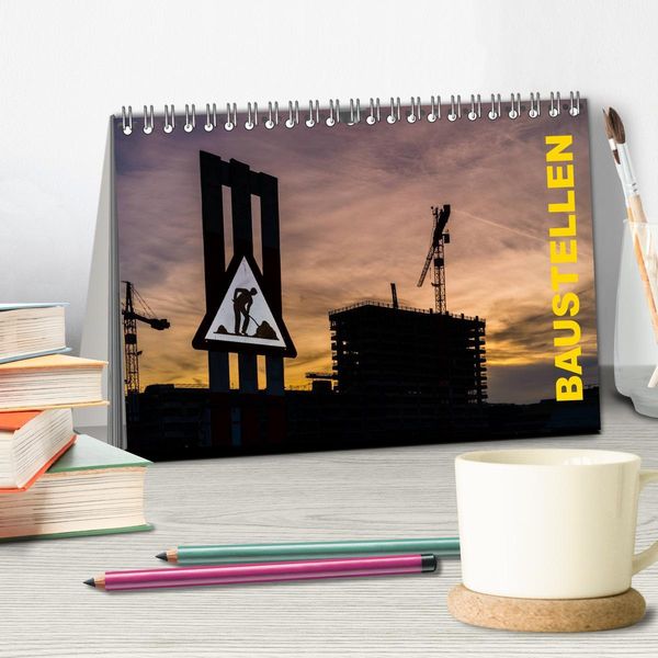 Produktbild: Baustellen (Tischkalender 2026 DIN A5 quer), CALVENDO Monatskalender