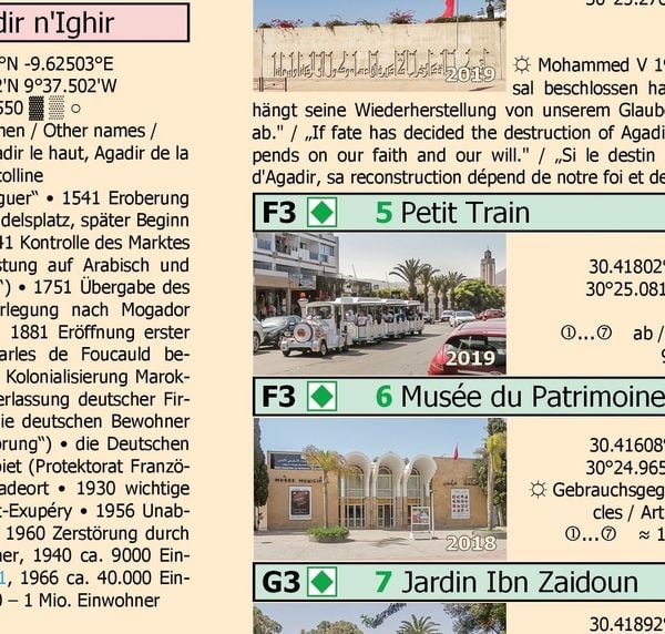 Produktbild: Stadtplan Agadir - Cityplan Inezgane 1:15.000 + Ausflugstipps + GPS-Waypoints