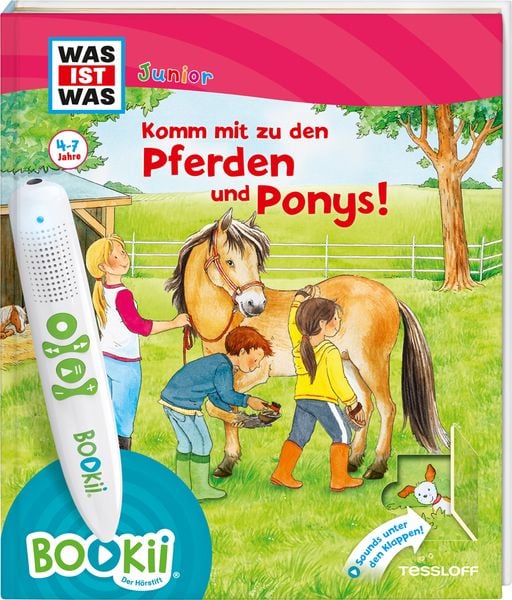 Produktbild: BOOKii® WAS IST WAS Junior Komm mit zu den Pferden und Ponys!