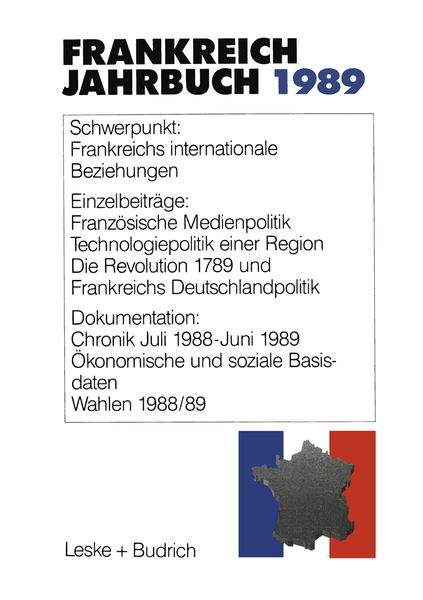 Produktbild: Frankreich-Jahrbuch 1989