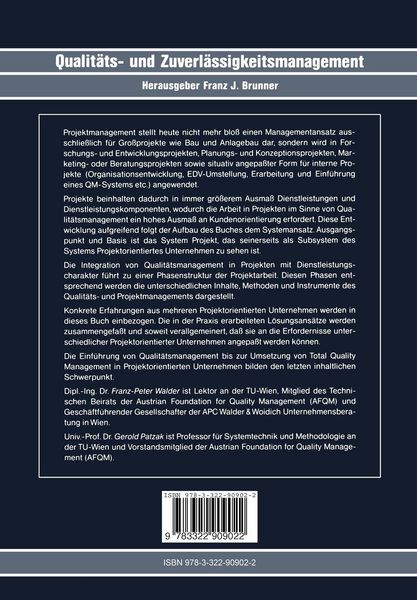 Produktbild: Qualit&auml;tsmanagement und Projektmanagement