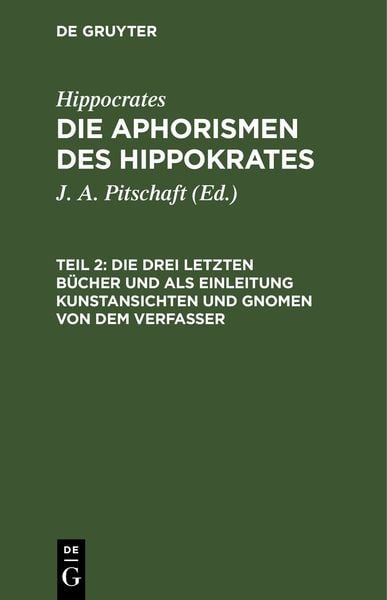 Produktbild: Die drei letzten B&uuml;cher und als Einleitung Kunstansichten und Gnomen von dem Verfasser