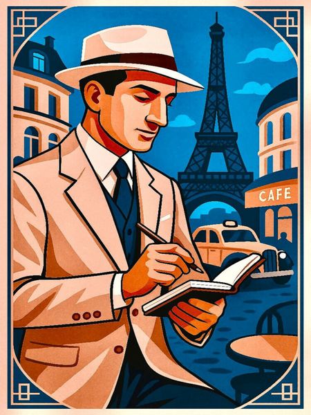 Produktbild: CALVENDO Puzzle George Gershwin in Paris | 1000 Teile Lege-Gr&ouml;&szlig;e 64x48cm Foto-Puzzle f&uuml;r gl&uuml;ckliche Stunden