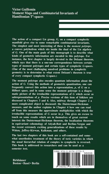 Produktbild: Moment Maps and Combinatorial Invariants of Hamiltonian Tn-spaces
