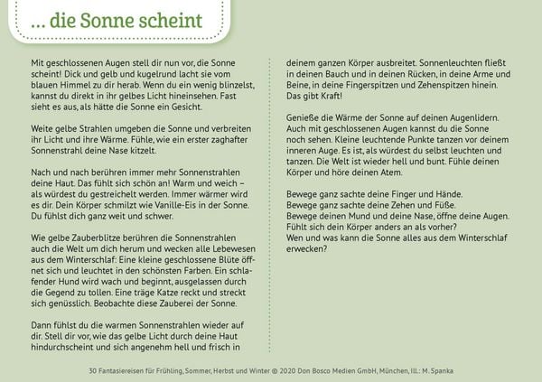 Produktbild: 30 Fantasiereisen f&uuml;r Fr&uuml;hling, Sommer, Herbst und Winter.