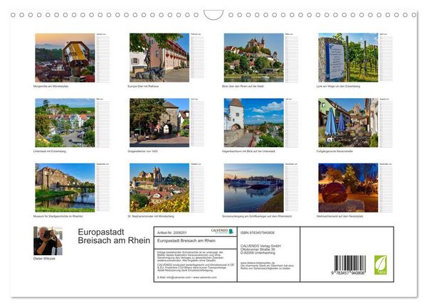 Produktbild: Europastadt Breisach am Rhein (Wandkalender 2026 DIN A3 quer), CALVENDO Monatskalender