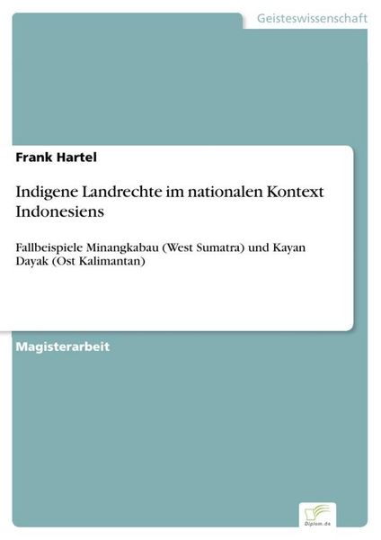 Produktbild: Indigene Landrechte im nationalen Kontext Indonesiens