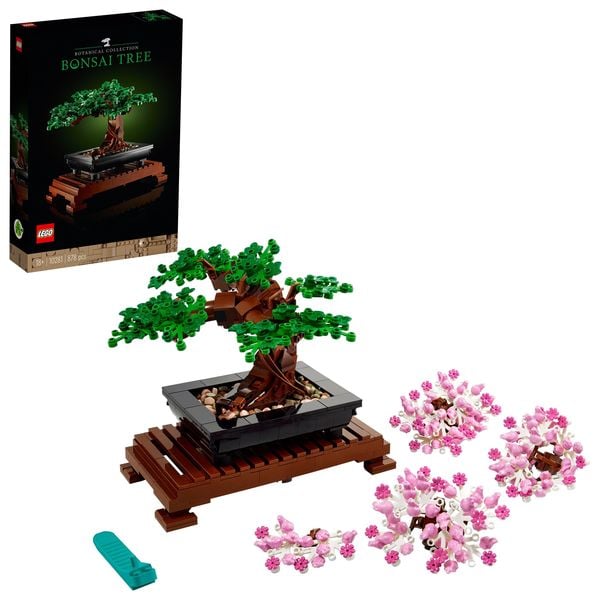 LEGO Icons 10281 Bonsai Baum, Kunstpflanzen-Set für Erwachsene, Deko