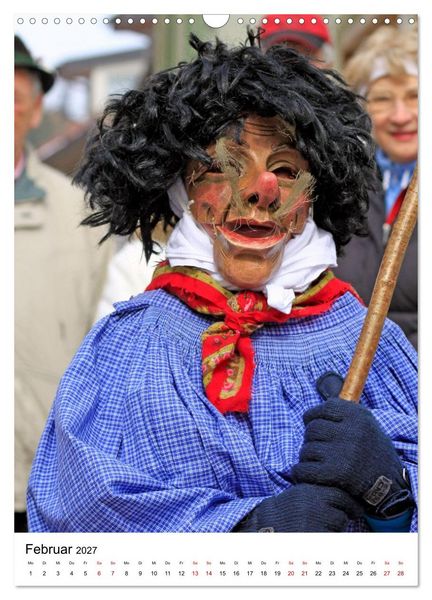 Produktbild: Gesichter, Holzlarven im Fasching von Mittenwald in Oberbayern (Wandkalender 2027 DIN A3 hoch), CALVENDO Monatskalender