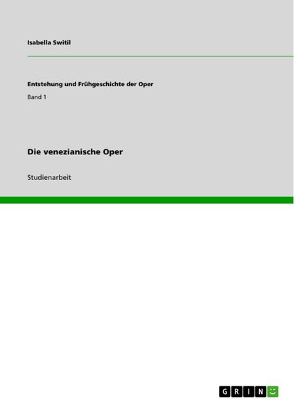 Produktbild: Die venezianische Oper