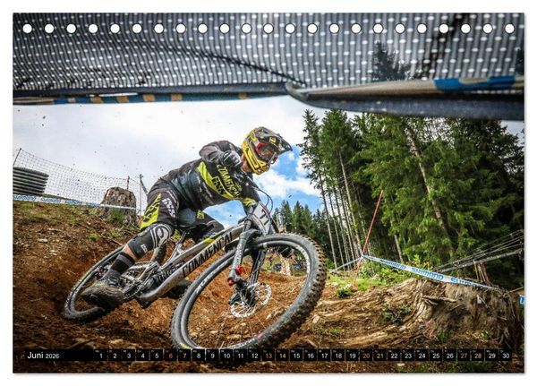 Produktbild: Downhill Racing (Tischkalender 2026 DIN A5 quer), CALVENDO Monatskalender