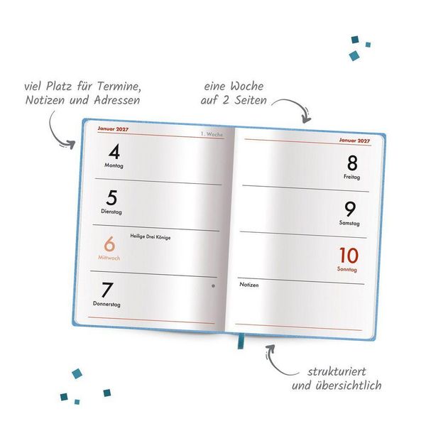 Produktbild: TR&Ouml;TSCH - Taschenkalender A7 Soft Touch Punkte 2027