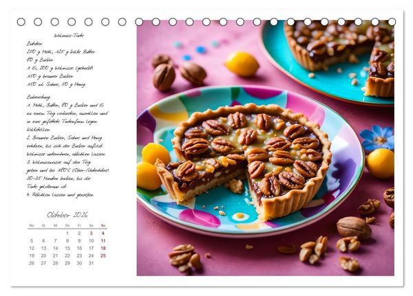 Produktbild: Naschkatzentr&auml;ume - S&uuml;ndhaft leckere Desserts mit einfachen Rezepten (Tischkalender 2026 DIN A5 quer), CALVENDO Monatskalender