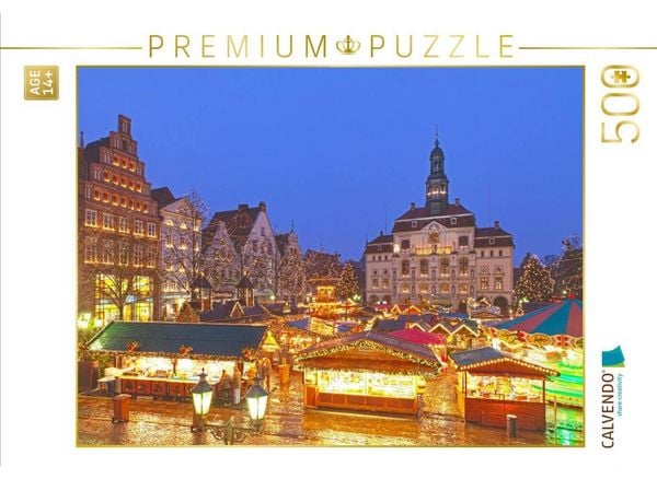 CALVENDO Puzzle Weihnachtsmarkt, Lüneburg | 500 Teile Lege-Größe 48 × 36 cm Foto-Puzzle für Erwachsene