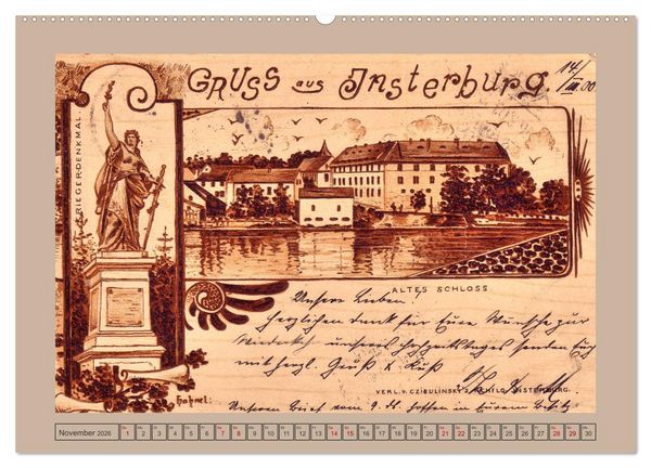 Produktbild: Gruss aus Insterburg - Historische Stadtansichten (hochwertiger Premium Wandkalender 2026 DIN A2 quer), Kunstdruck in Hochglanz