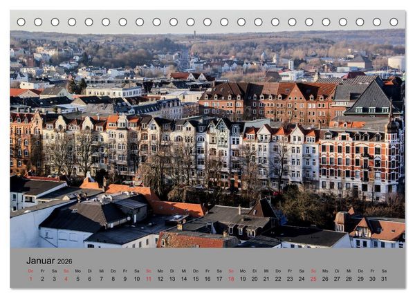 Produktbild: D&auml;cher von Flensburg (Tischkalender 2026 DIN A5 quer), CALVENDO Monatskalender