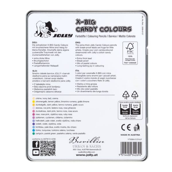 Produktbild: JOLLY Buntstifte X-BIG CANDYCOLOURS, Sweet like Sugar!