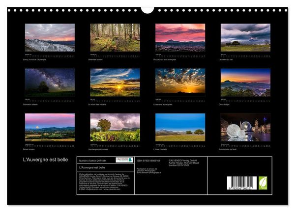 Produktbild: L'Auvergne est belle (Calendrier mural 2026 DIN A3 vertical), CALVENDO calendrier mensuel