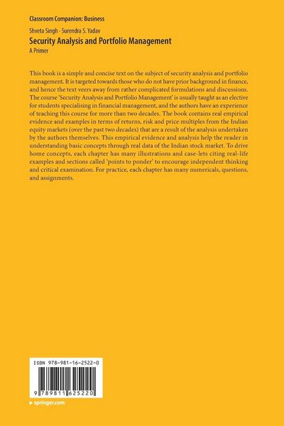 Produktbild: Security Analysis and Portfolio Management